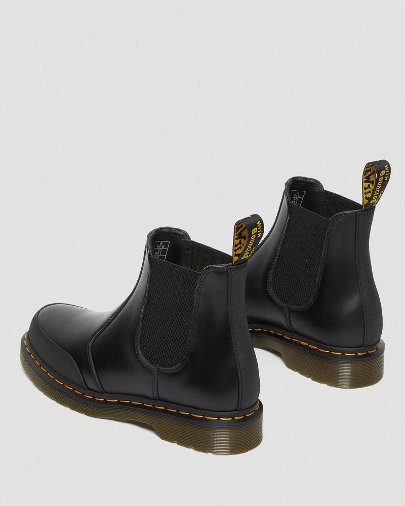 Botines Chelsea Dr Martens 2976 Guard Panel Cuero Hombre Negros | MX 323WNB